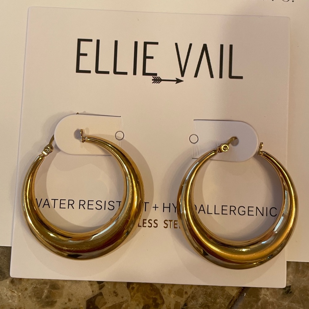 Ellie Vail Hypoallergenic Gold Hoops